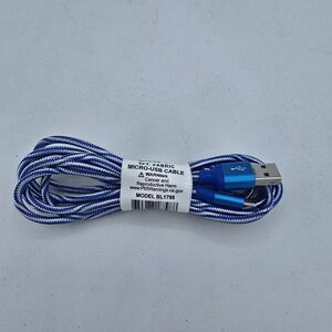 Wireless Gear 6 ft micro usb sync and charge cable. Fabric material.